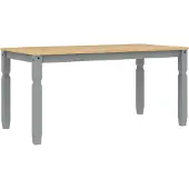 Syfax Eettafel Corona 160x80x75 cm massief grenenhout grijs