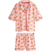 Next Set van jersey pyjama met knoopsluiting, kort model, petite - Petite