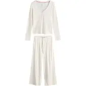 Next Pyjama lichtbruin / pastelgroen / rosa / wit