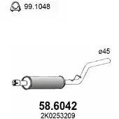 ASSO 58.6042 Uitlaat middendemper