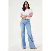 Garcia Celia Wide Dames Wide Fit Jeans Blauw