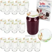 MamboCat 24-delige set weckpot 1062 ml TO 82 Osterfreude deksel incl. receptenboekje