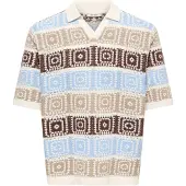Only & Sons Trui 'ONSBART' beige / hemelsblauw / bruin / wit