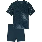 Schiesser Pyjama kort ' Comfort Essentials ' donkerblauw