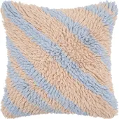 Fonq Strippi Sierkussen 50 x 50 cm - Blauw / Beige