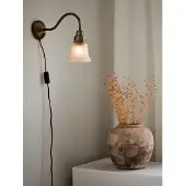 PR Home Wandlamp Emmi, brons / oud-messing, Woon-/ Eetkamer, metaal, Vintage, wandlamp
