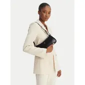 Calvin Klein Schoudertas 'Monogram Logo Plaque Shoulder' zwart