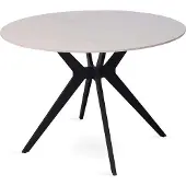 Rousseau Tafel 'apollo' 110 cm rond glanzend steen snow wit