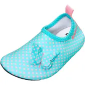 Playshoes Strand-/badschoen 'Schmetterlinge' hemelsblauw / rosa