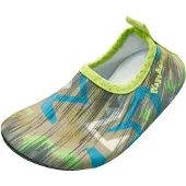 Playshoes Strand-/badschoen hemelsblauw / citroen / olijfgroen / zwart