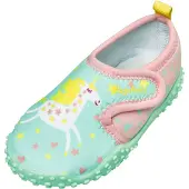 Playshoes Strand-/badschoen 'Einhorn' geel / mintgroen / oudroze / wit
