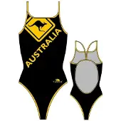 Turbo Australia Kangaroo Signal Swimsuit Zwart XL Vrouw