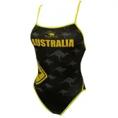 Turbo Australia Kangaroo Signal Swimsuit Zwart M Vrouw
