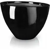 Polnix Zwarte Glasvezel Plantenbak Ovaal 55x28x35 cm - Duurzaam & Stijlvol