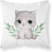 Mayamoo Katoenen Kussensloop 40x40 cm - Dubbelzijdig Kattenprint