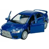 Welly Mitsubishi Lancer Evolution X Blauw Metaal 1:34 Modelauto