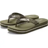 Venice beach Teenslipper olijfgroen / wit