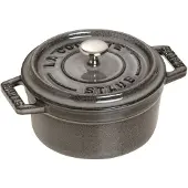 Staub Mini Braadpan Rond Grafietgrijs 10 cm/250 ml
