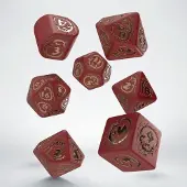 Q-workshop Dragons Modern Dice Set Red & Gold (7 stuks)