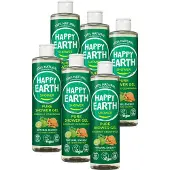 Happy Earth Bundel 3-in-1 Douchegel Bergamot Cedarwood - 100% Natuurlijk - Body, Hair & Face - Zonder SLS/SLES - Vegan - 6 x 300 ml - Voordeelverpakking