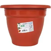 Garden Pic-nic bloempot kunststof bruin 25cm greentime