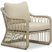 BUITEN living Bruno wicker loungestoel tuin | wicker | Mexican Sand