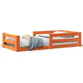 vidaXL Bedframe zonder matras massief grenenhout wasbruin 100x200 cm