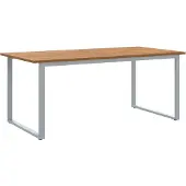 vidaXL Tuinset, 7-delig, grijs, massief acaciahout