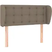 vidaXL Hoofdbord met randen 93x23x78/88 cm stof taupe