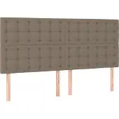 vidaXL Hoofdbord taupe 180x5x118/128 cm Stof
