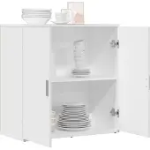 vidaXL Dressoir 79x38x80 cm bewerkt hout wit