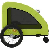 vidaXL Hondenfietstrailer oxford stof en ijzer groen