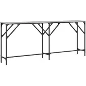 vidaXL Wandtafel 180x29x75 cm bewerkt hout grijs sonoma eikenkleurig
