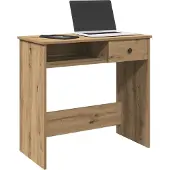 vidaXL Bureau 80x40x75 cm bewerkt hout artisanaal eikenkleurig