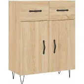 vidaXL Hoge kast 69,5x34x180 cm bewerkt hout sonoma eikenkleurig
