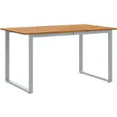 vidaXL Tuin Eettafel Set 7 st Grijs Massief Acacia Hout
