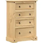 vidaXL Ladekast Corona 80x43x114 cm massief grenenhout