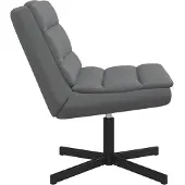 vidaXL Draaistoel Grijs 63 x 75 x 76 cm Kunstleer