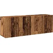 vidaXL Tv-meubels 2 st wandgemonteerd 60x30x41 cm oud houtkleurig