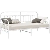 vidaXL Bedframe voor een daybed Wit 107 x 203 cm Gepoedercoat staal