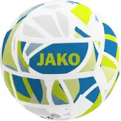 Jako Iconic Minibal - Wit / Blauw / Fluogeel | Maat: 1