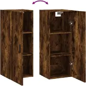 vidaXL Bovenkast 34,5x34x90 cm gerookt eikenkleurig