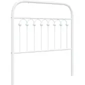 vidaXL Vervangend hoofdbord 90 cm metaal wit