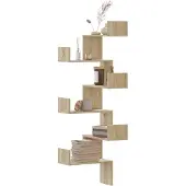 vidaXL Hoekwandschap 45x45x147 cm bewerkt hout sonoma eikenkleurig