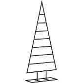 vidaXL Kerstdecoratie kerstboom 125 cm metaal zwart
