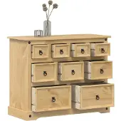 vidaXL Ladekast Corona 101x45x82 cm massief grenenhout