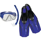 Mares Aquazone Nateeva Keewee Snorkeling Set Blauw S-M