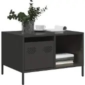 vidaXL Salontafel 68,5x50x43,5 cm koudgewalst staal zwart