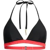 Superdry Dames Stretch triangelbikinitop zwart (L), Strandkleding, Gerecycled polyester, Duurzaam W3010394A