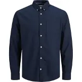Jack & Jones Overhemd 'JJEOxford' navy
